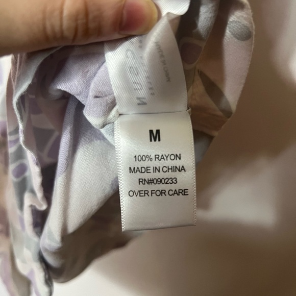 PacSun Men's Purple & Gray Yin Yang Button Down Short Sleeve Shirt Size Medium - Picture 6 of 9